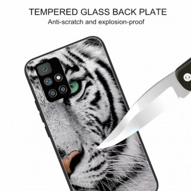 Mobilskal Xiaomi Redmi 10 Tiger Härdat Glas