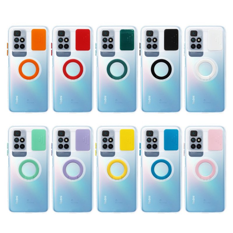 Mobilskal Xiaomi Redmi 10 Transparent Med Ring-support