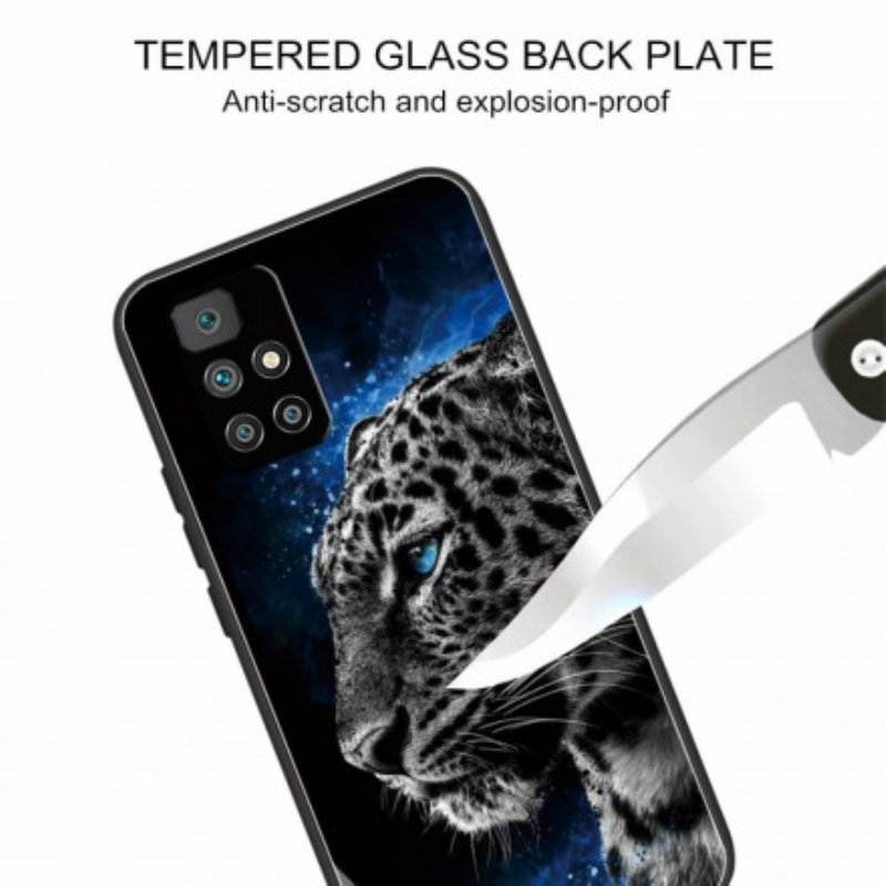 Skal Xiaomi Redmi 10 Feline Face Härdat Glas