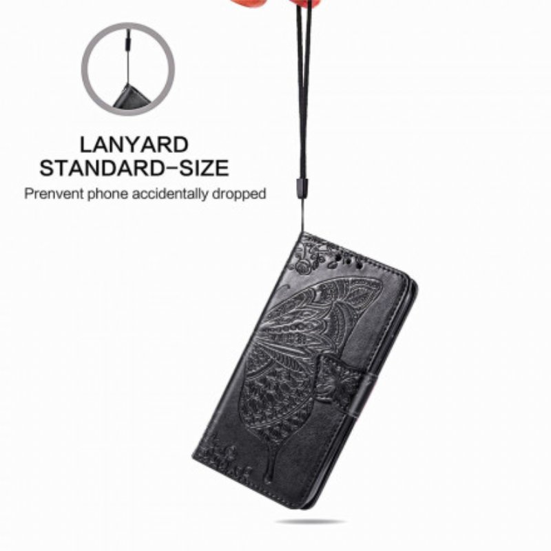 Fodral Samsung Galaxy Z Fold 2 Butterfly Design Med Lanyard