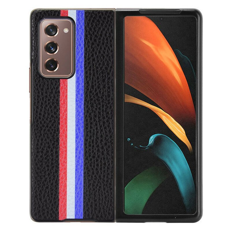 Mobilskal Samsung Galaxy Z Fold 2 Tricolor Litchi Konstläder