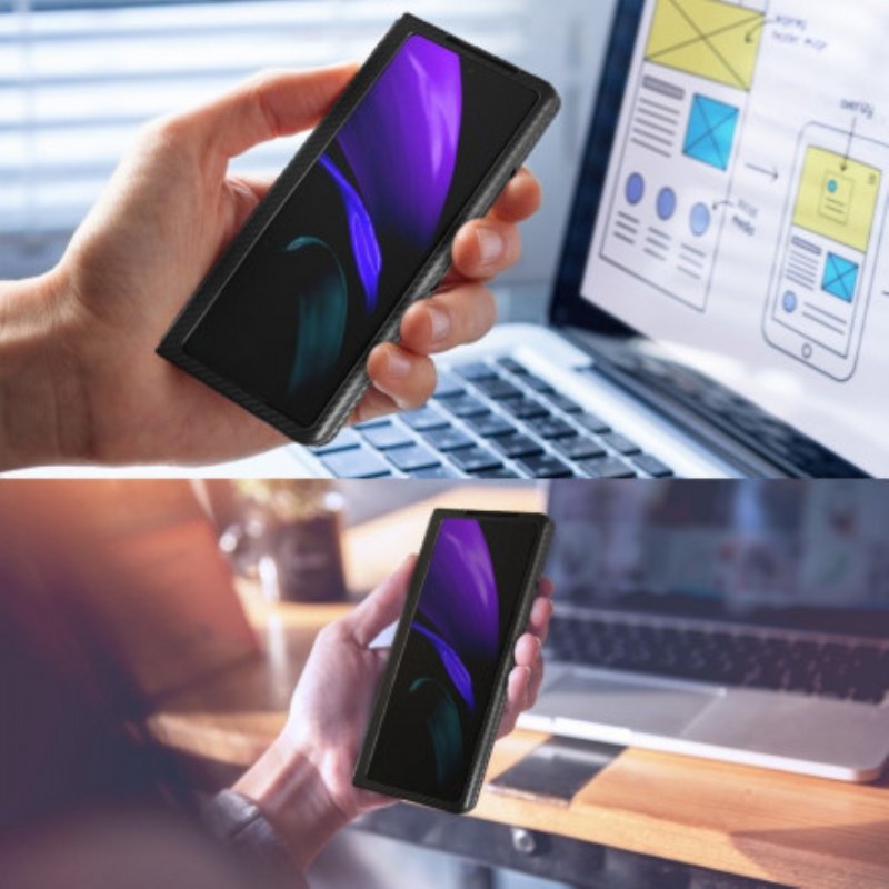 Skal Samsung Galaxy Z Fold 2 Strukturerad Med Handsfree-stöd