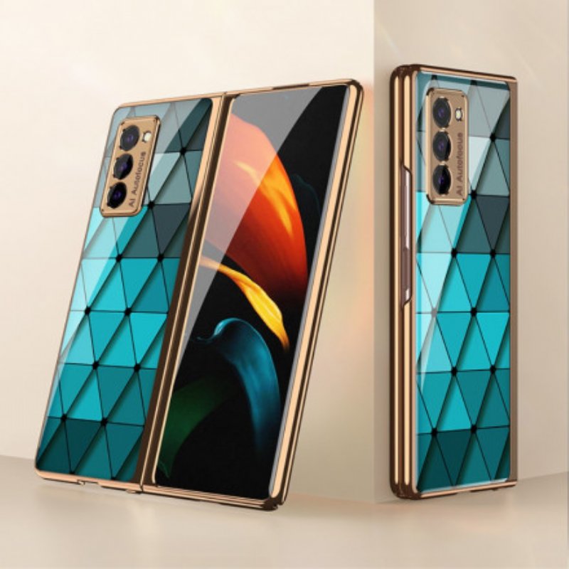 Skal Samsung Galaxy Z Fold 2 Trianglar Av Härdat Glas Gkk