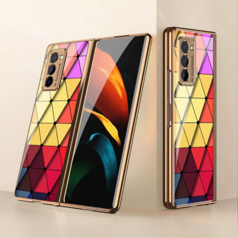 Skal Samsung Galaxy Z Fold 2 Trianglar Av Härdat Glas Gkk