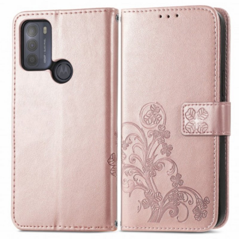 Fodral Moto G50 Asiatiska Blommor