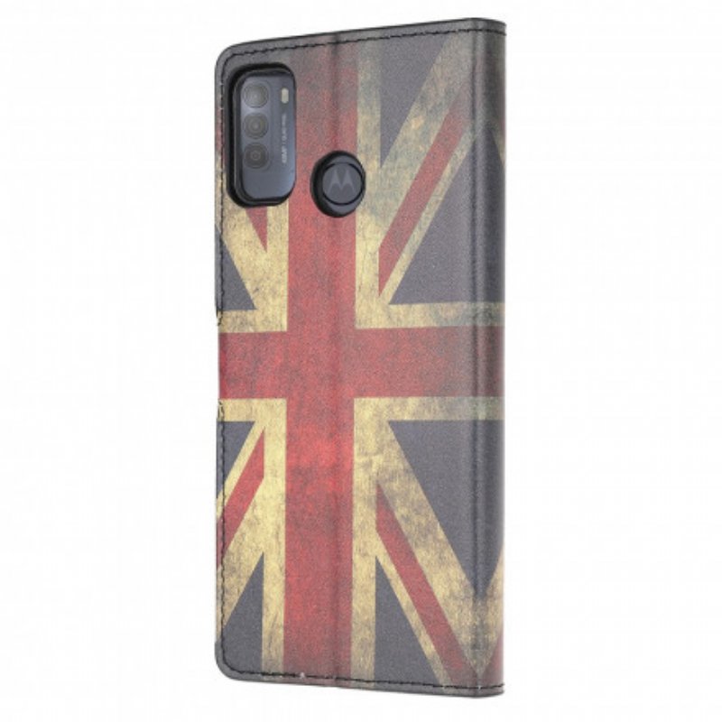 Fodral Moto G50 Englands Flagga