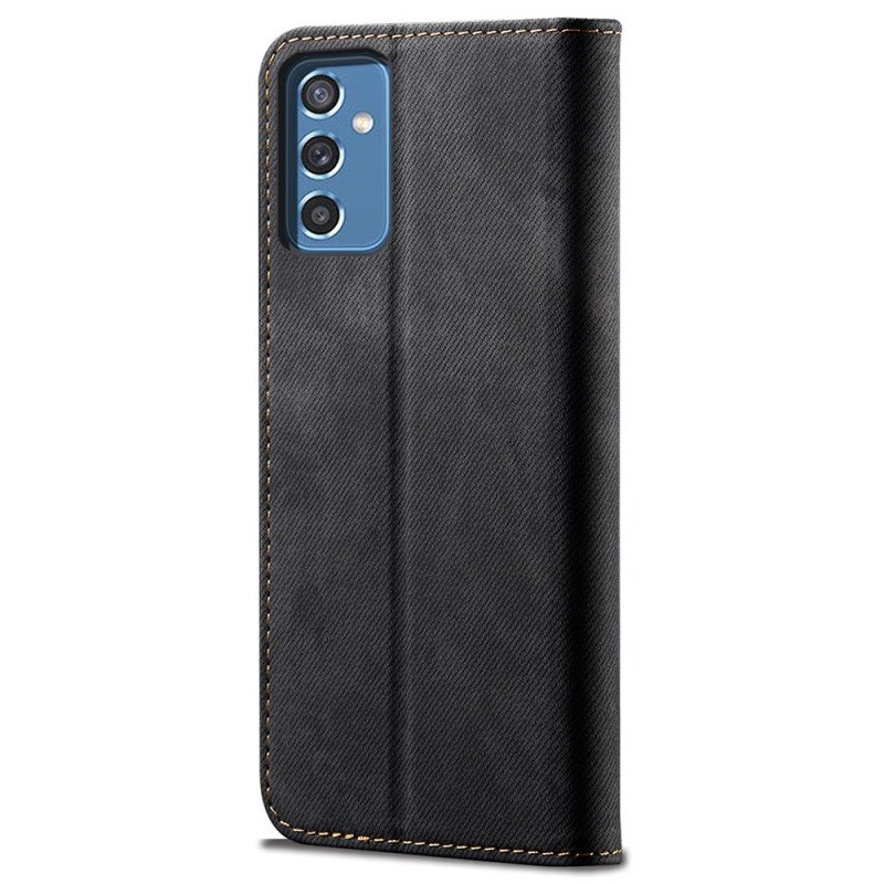 Folio-fodral Samsung Galaxy M52 5G Läderfodral Denim Tyg