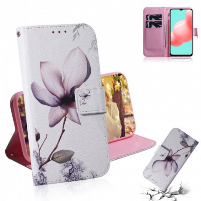 Fodral Samsung Galaxy A32 5G Blomma Dusty Pink