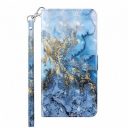 Fodral Samsung Galaxy A32 5G Light Spot Marble Design Med Lanyard