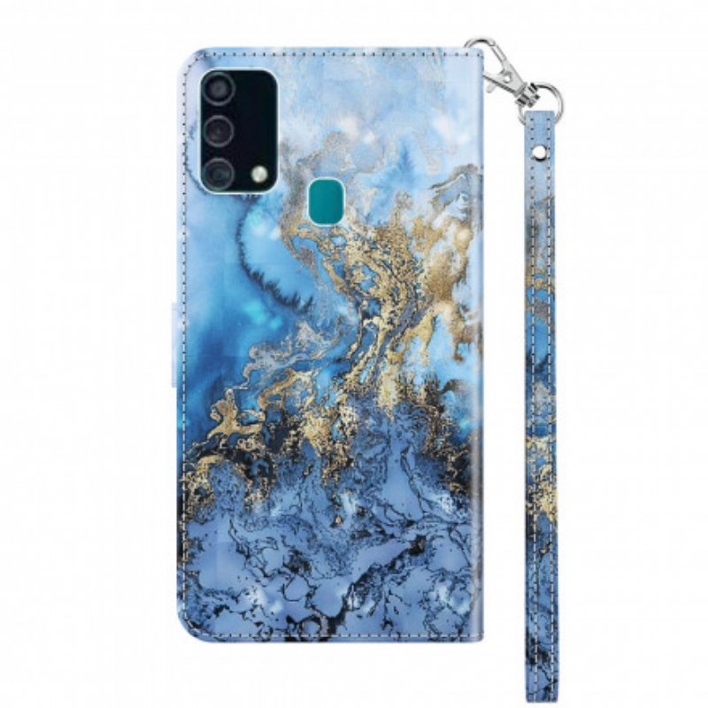 Fodral Samsung Galaxy A32 5G Light Spot Marble Design Med Lanyard