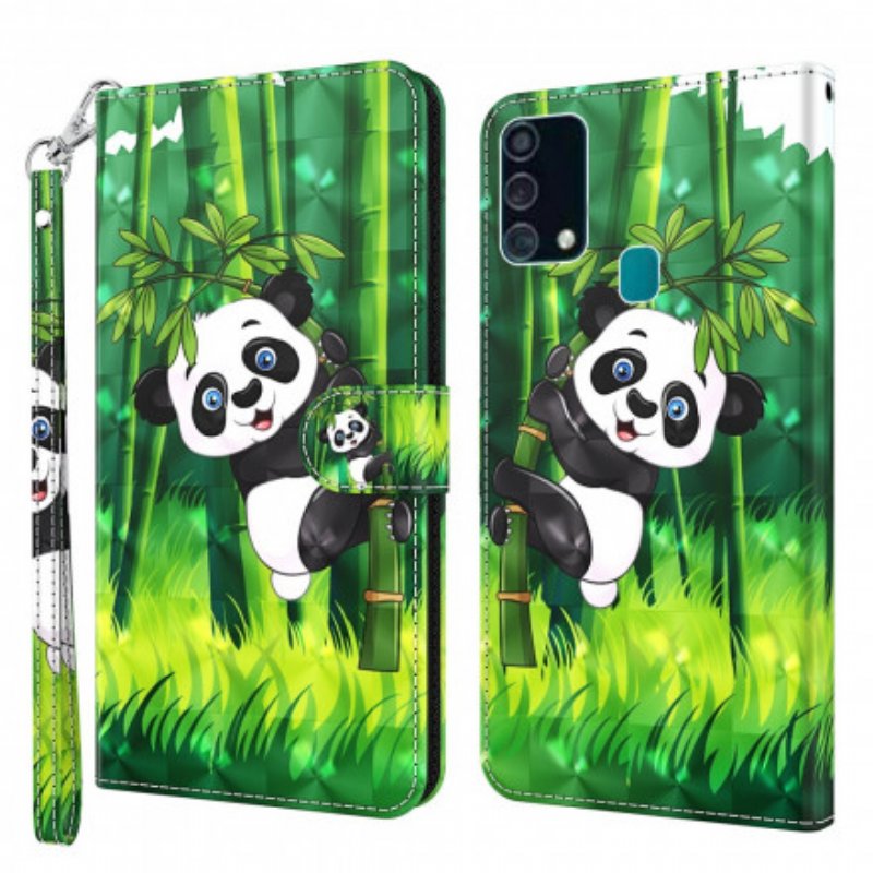 Fodral Samsung Galaxy A32 5G Light Spot Panda Och Bambu