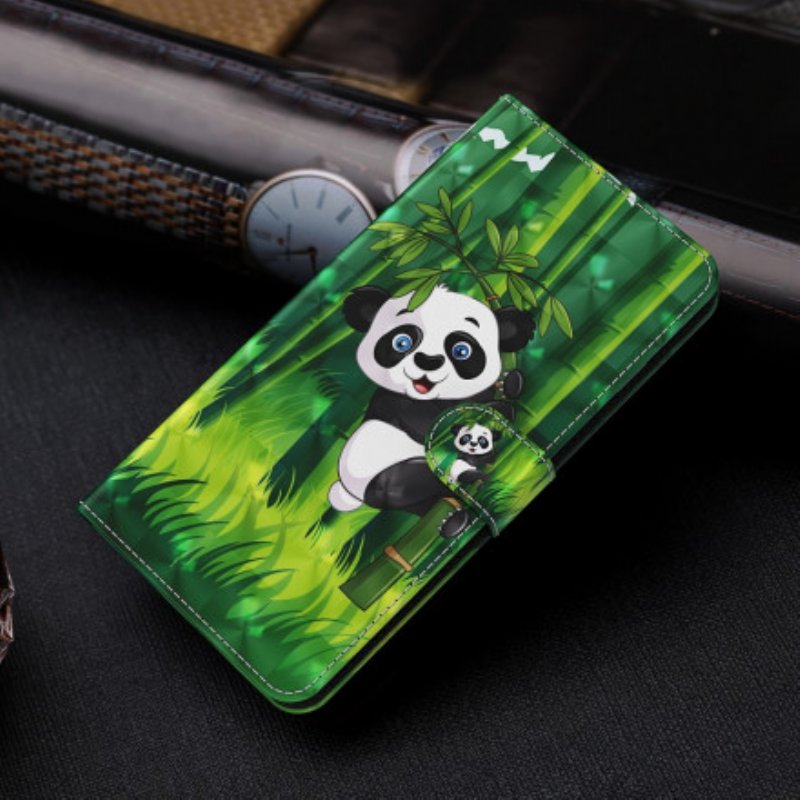 Fodral Samsung Galaxy A32 5G Light Spot Panda Och Bambu