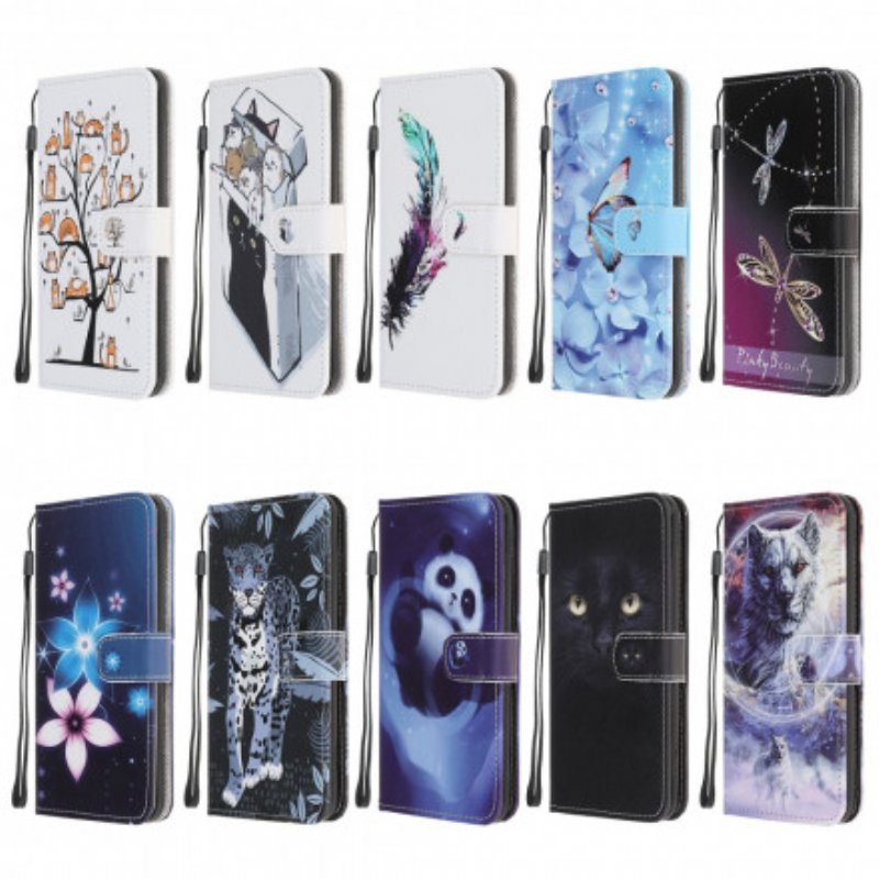 Fodral Samsung Galaxy A32 5G Med Kedjar Lunar Strap Blommor