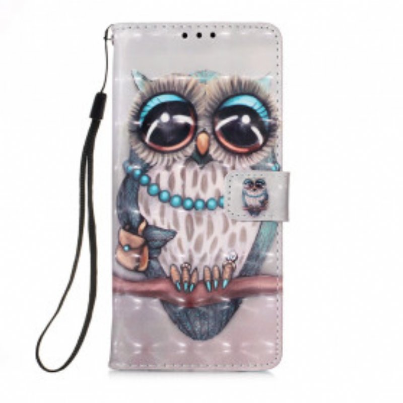 Folio-fodral Samsung Galaxy A32 5G Med Kedjar Miss Owl Med Rem