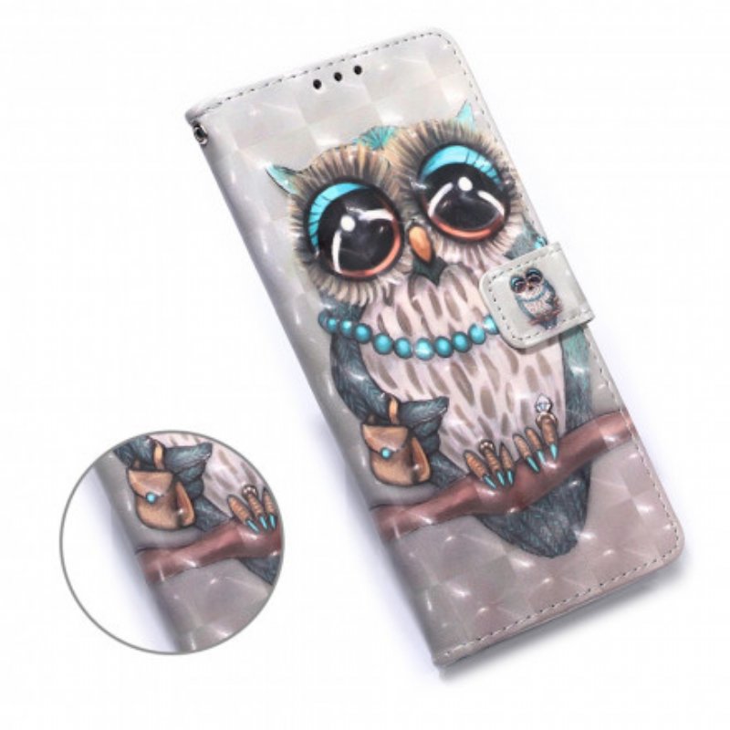 Folio-fodral Samsung Galaxy A32 5G Med Kedjar Miss Owl Med Rem