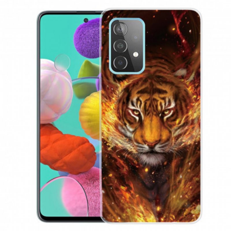 Mobilskal Samsung Galaxy A32 5G Flexibel Tiger