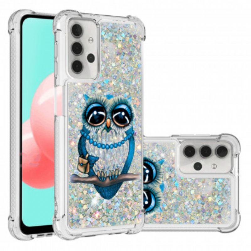 Skal Samsung Galaxy A32 5G Miss Owl Paljetter