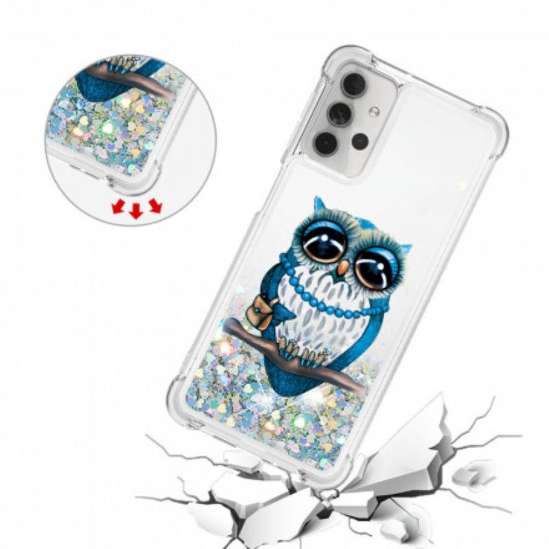 Skal Samsung Galaxy A32 5G Miss Owl Paljetter