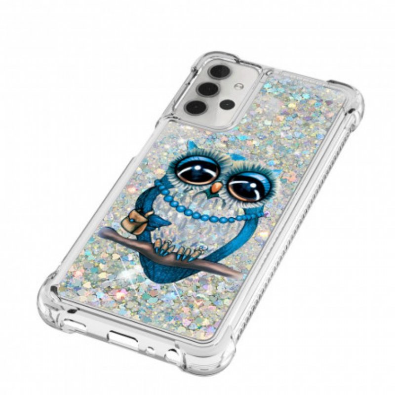 Skal Samsung Galaxy A32 5G Miss Owl Paljetter