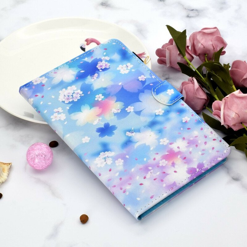 Fodral Samsung Galaxy Tab S8 / Tab S7 Akvarell Blommor