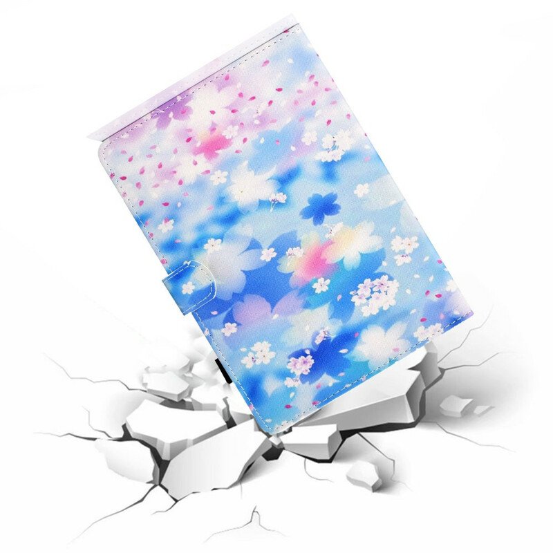 Fodral Samsung Galaxy Tab S8 / Tab S7 Akvarell Blommor