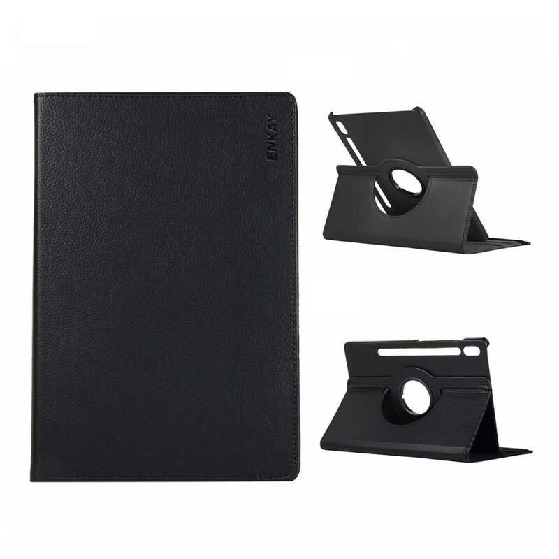 Folio-fodral Samsung Galaxy Tab S8 / Tab S7 360° Roterande Litchi Konstläder Enkay