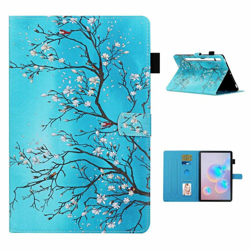 Folio-fodral Samsung Galaxy Tab S8 / Tab S7 Blommande Grenar