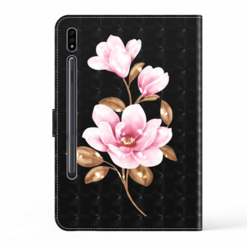 Folio-fodral Samsung Galaxy Tab S8 / Tab S7 Trädblommor I Konstläder