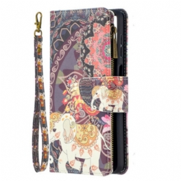 Fodral Samsung Galaxy M12 / A12 Elephant Zip-ficka