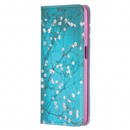 Folio-fodral Samsung Galaxy M12 / A12 Läderfodral Blommande Grenar