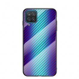 Mobilskal Samsung Galaxy M12 / A12 Kolfiberhärdat Glas