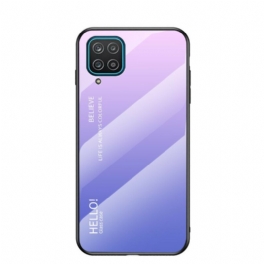 Skal Samsung Galaxy M12 / A12 Härdat Glas Hej