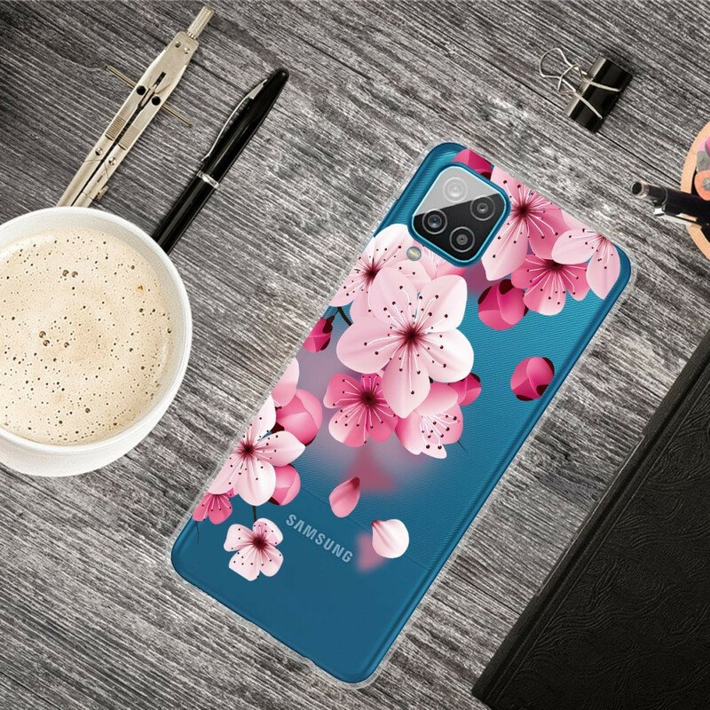 Skal Samsung Galaxy M12 / A12 Små Rosa Blommor