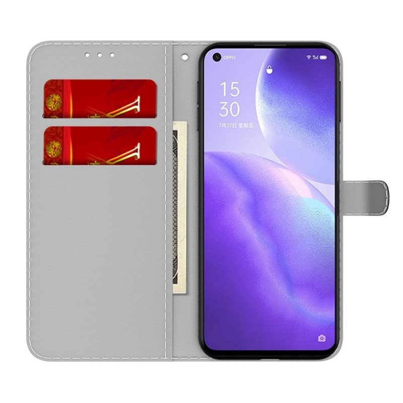 Folio-fodral Oppo Find X3 Lite Abstrakt Mönster