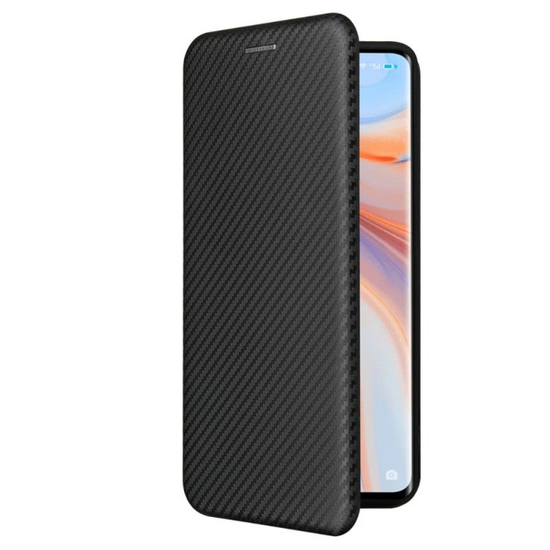 Folio-fodral Oppo Find X3 Lite Läderfodral Färgad Kolsilikon