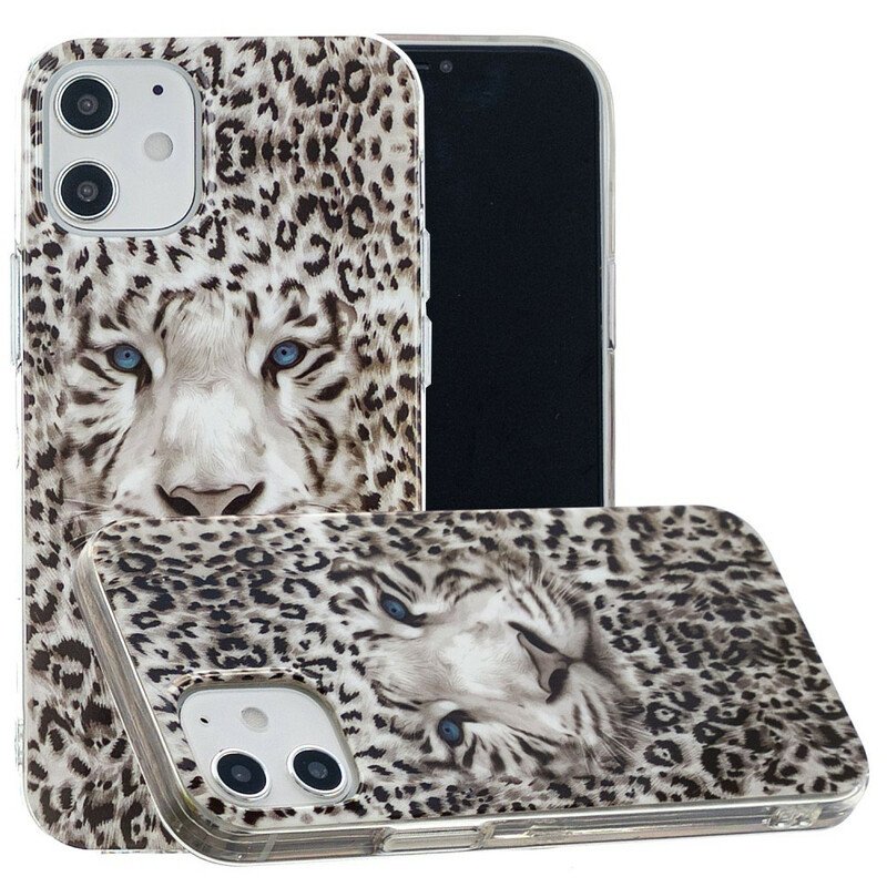 Mobilskal iPhone 12 / 12 Pro Leopard Fluorescerande