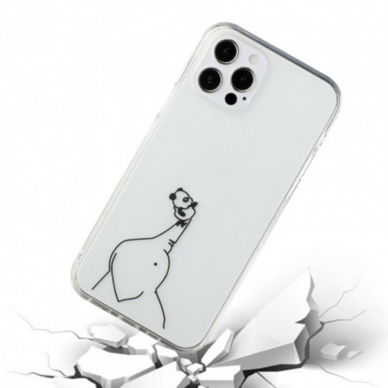 Mobilskal iPhone 12 / 12 Pro Panda-logotypspel