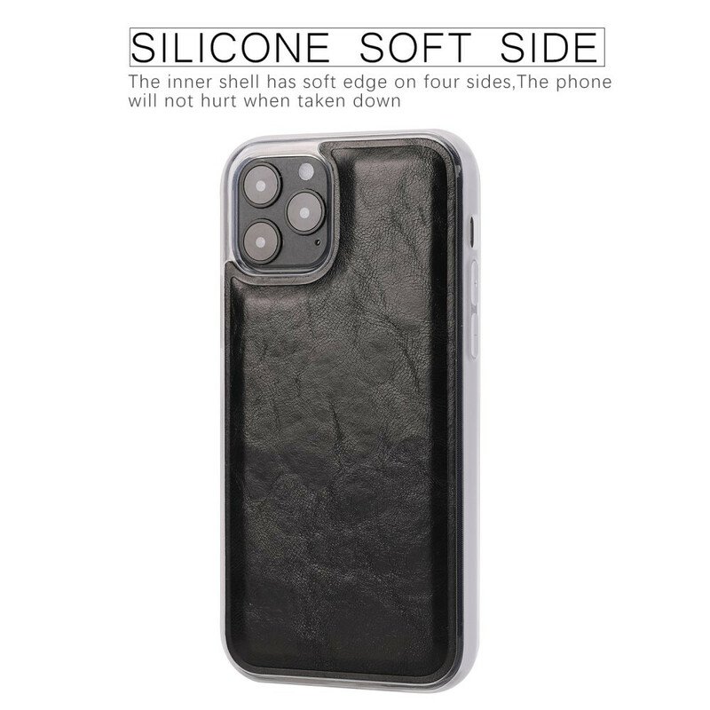 Skal Fodral iPhone 12 / 12 Pro Löstagbar Distressed Läderstil