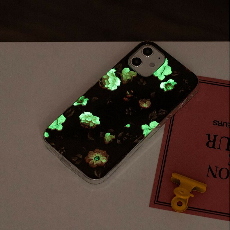 Skal iPhone 12 / 12 Pro Fluorescerande Blommig Serie