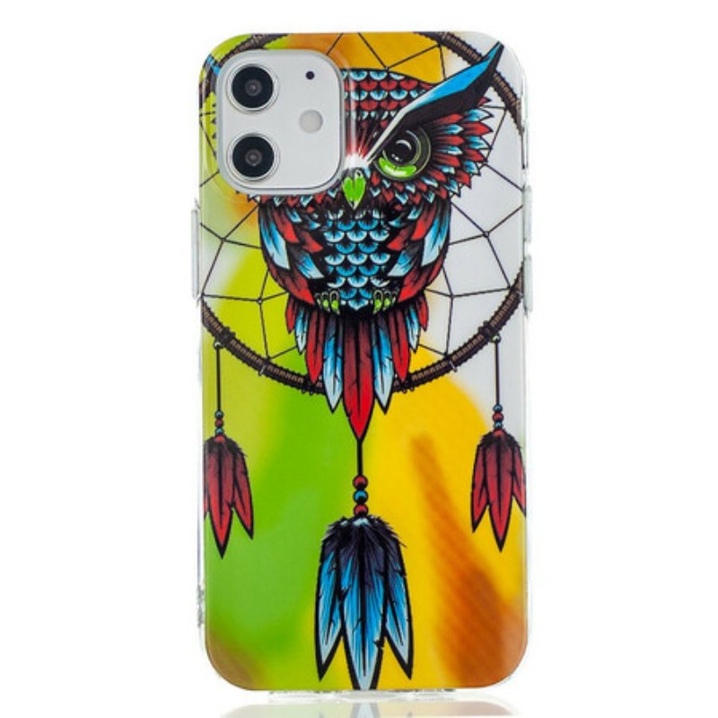 Skal iPhone 12 / 12 Pro Fluorescerande Owl Dream Catcher