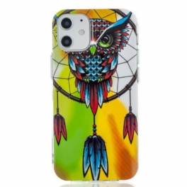 Skal iPhone 12 / 12 Pro Fluorescerande Owl Dream Catcher