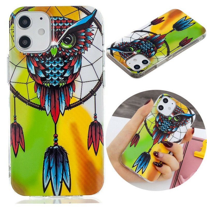 Skal iPhone 12 / 12 Pro Fluorescerande Owl Dream Catcher