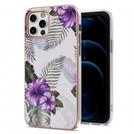 Skal iPhone 12 / 12 Pro Violett Blommor