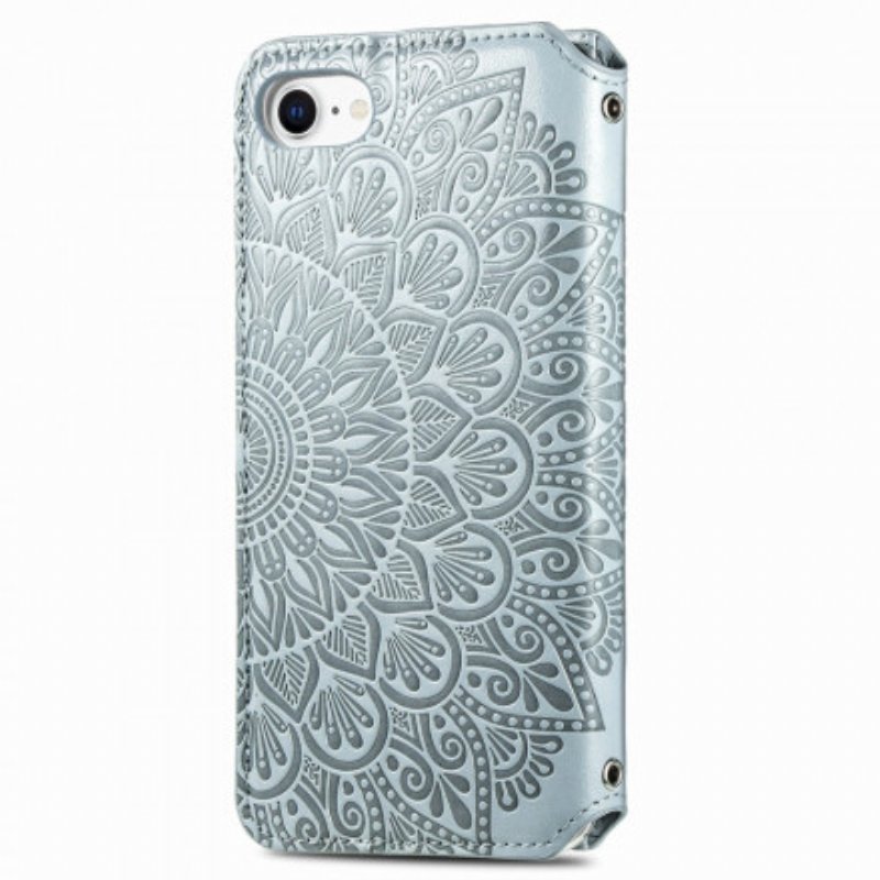 Folio-fodral iPhone SE 3 / SE 2 / 8 / 7 Läderfodral Mandala