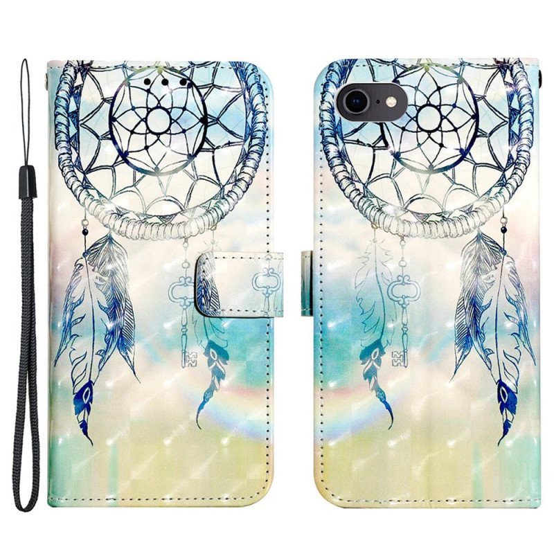 Folio-fodral iPhone SE 3 / SE 2 / 8 / 7 Med Kedjar Strap Dream Catcher