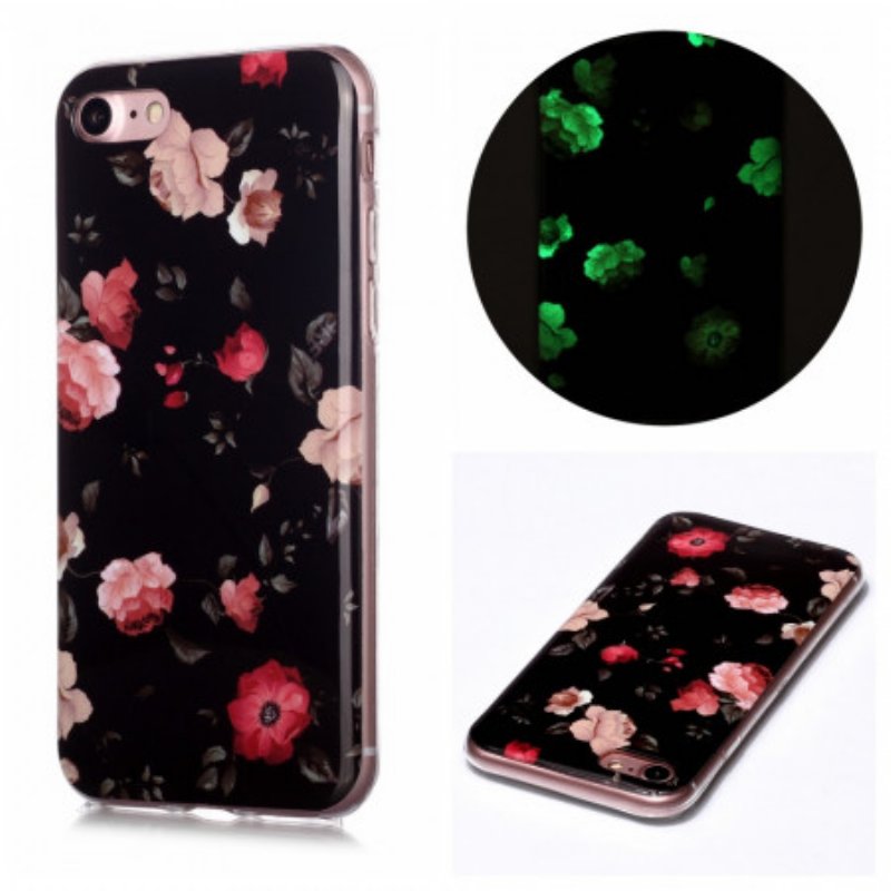 Skal iPhone SE 3 / SE 2 / 8 / 7 Fluorescerande Blommor