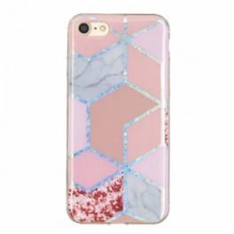 Skal iPhone SE 3 / SE 2 / 8 / 7 Glitter Design Marmor