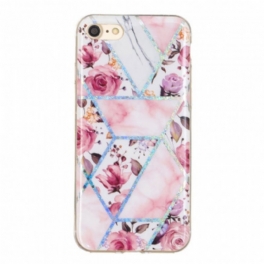 Skal iPhone SE 3 / SE 2 / 8 / 7 Glitter Designblommor