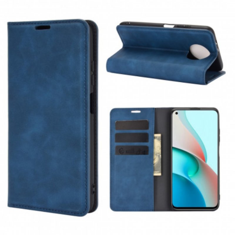 Folio-fodral Xiaomi Redmi Note 9 5G Läderfodral Hudberöring