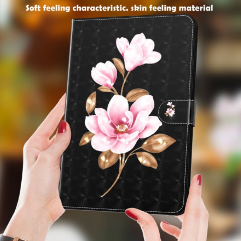 Fodral Samsung Galaxy Tab A7 (2020) Ljusfläck Rosa Blommor